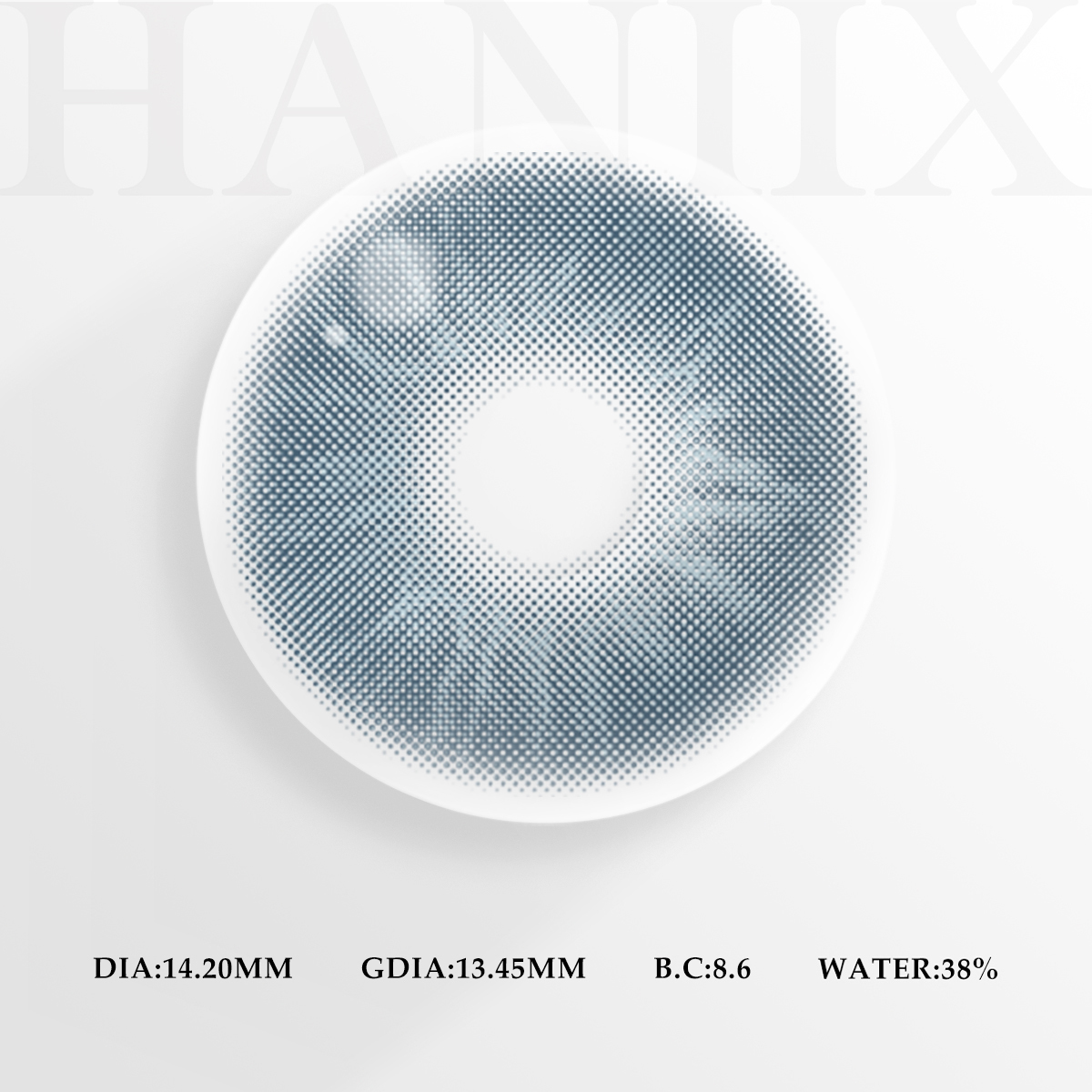 HANIIX Glitter Blue Prescription Colored Contacts