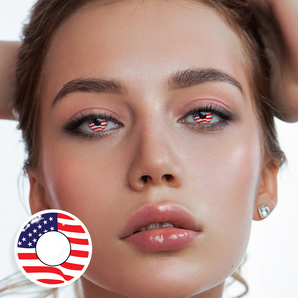 USA Flag Contacts - Yearly, 2 lenses
