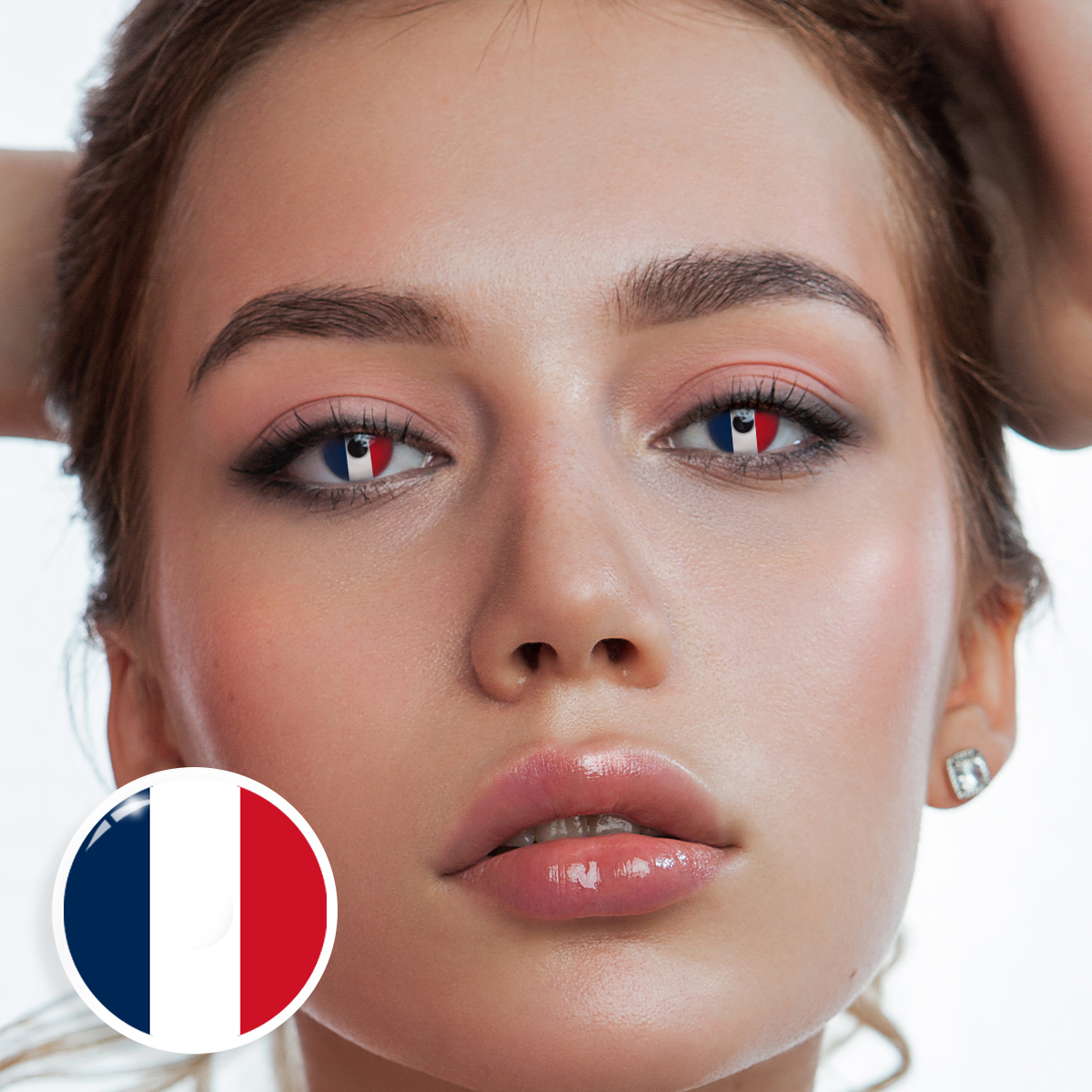 French Flag Contacts - Yearly, 2 lenses