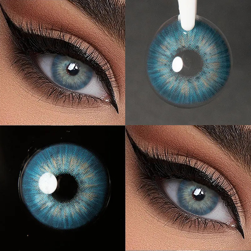 Iceland Blue Natural 1 Year Colored Contacts – HANIIX