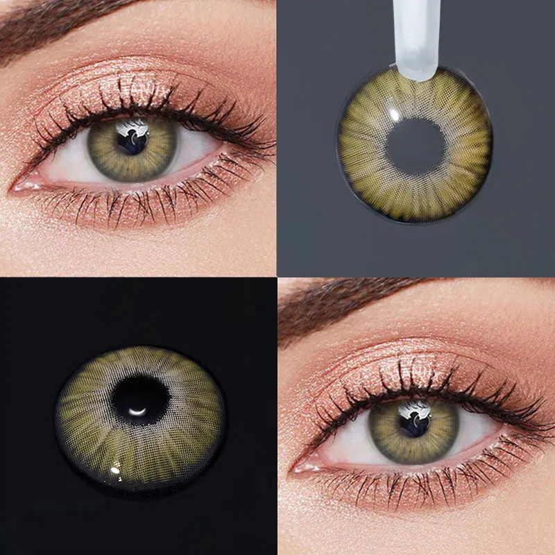 Glacier Gray Brown Natural Look 1 Year Colored Contacts – HANIIX