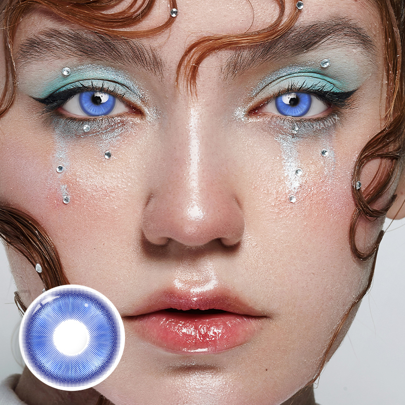 Lolly Vivid Blue - Yearly, 2 lenses