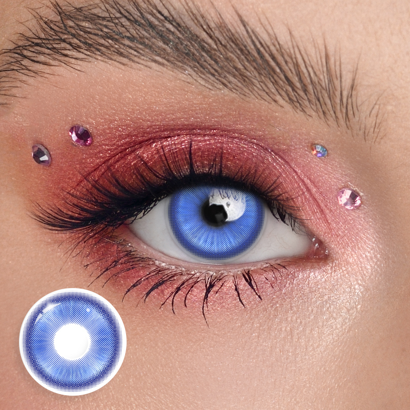 Lolly Vivid Blue - Yearly, 2 lenses