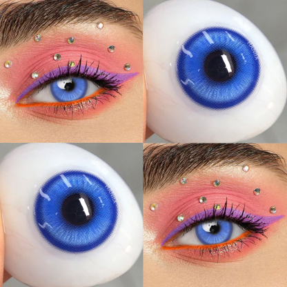 Lolly Vivid Blue - Yearly, 2 lenses