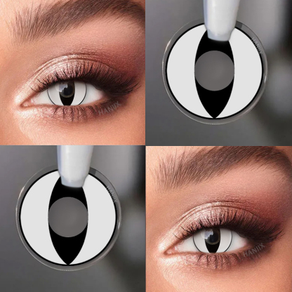 Cat Eye White - Yearly, 2 lenses