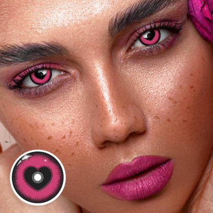 Anime Heart Pink - 1 Year, 2 lenses