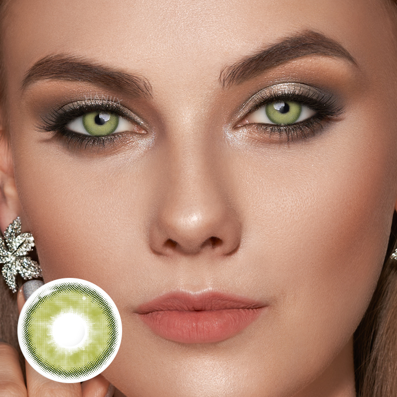 Sorayama Green Natural 1 Year Colored Contacts – HANIIX