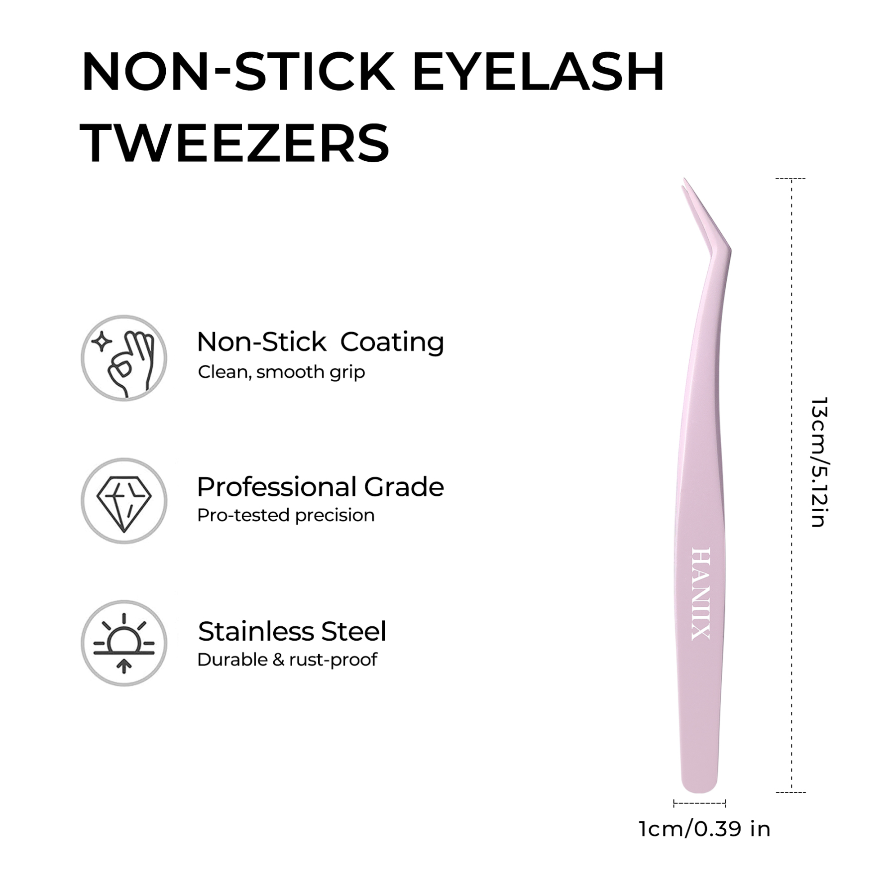 Non-Stick Nano Coated Eyelash Tweezers