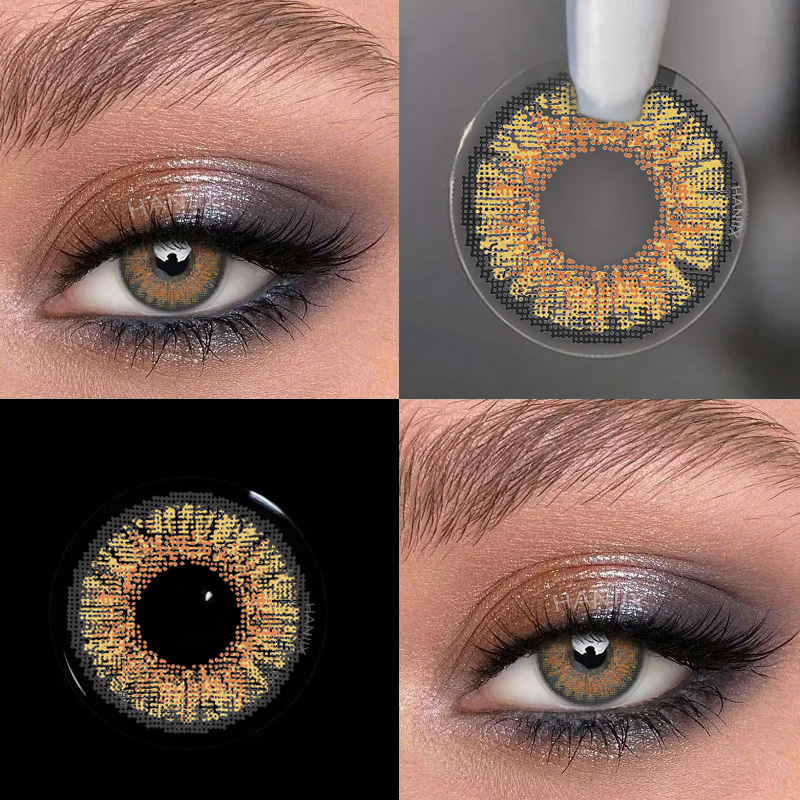 3 Tone Golden Brown - 1 Year, 2 lenses