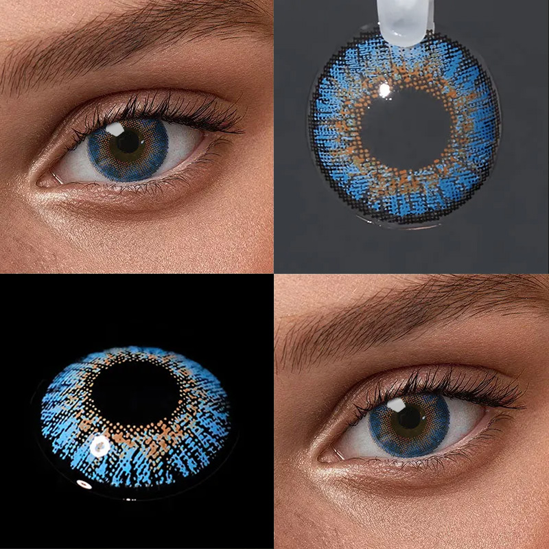 3 Tone Royal Blue - Yearly, 2 lenses