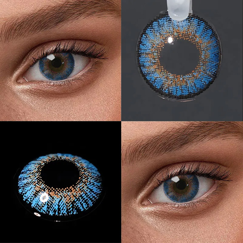 3 Tone Royal Blue - Yearly, 2 lenses