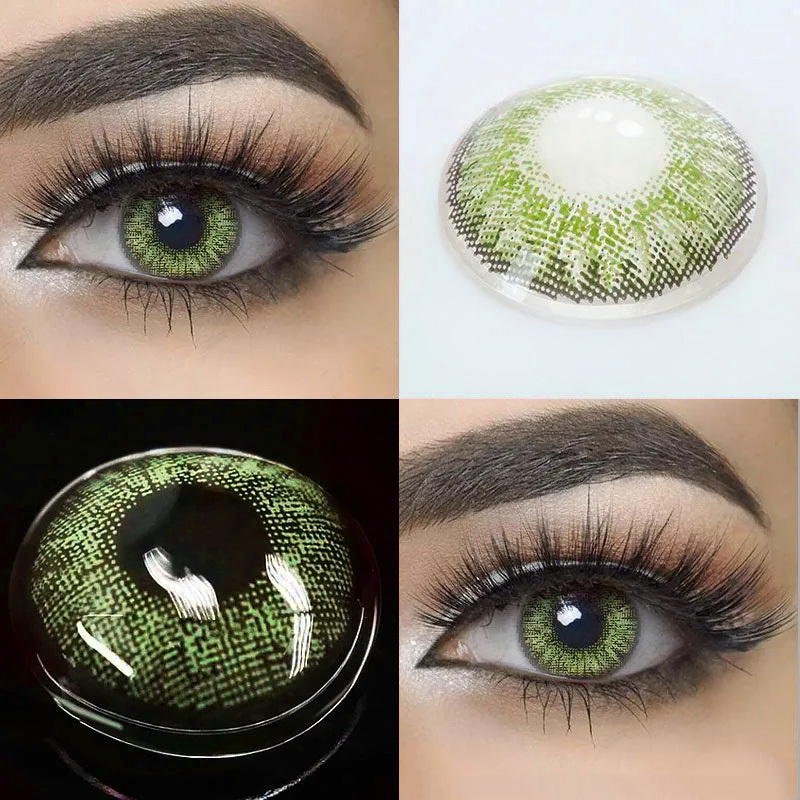 3 Tone Royal Green - Yearly, 2 lenses