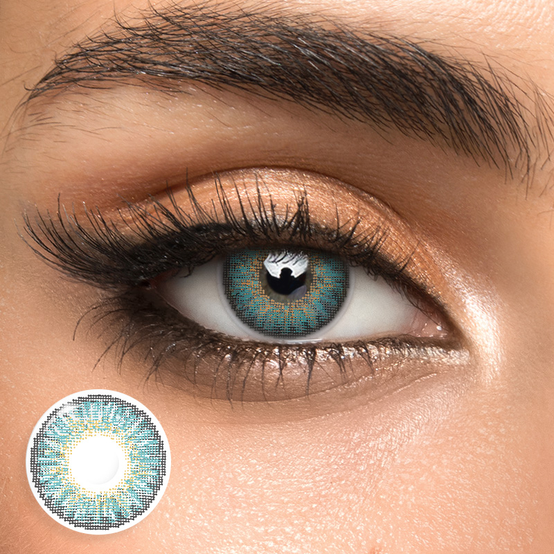 3 Tone Turquoise - 1 Year, 2 lenses