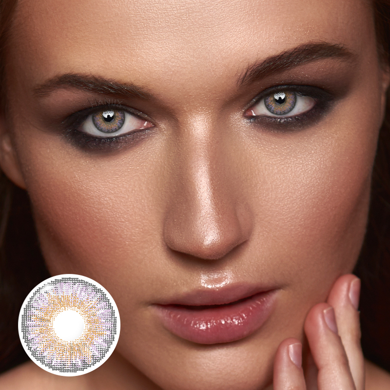 3 Tone Amethyst Natural Look 6 Months Colored Contacts – HANIIX