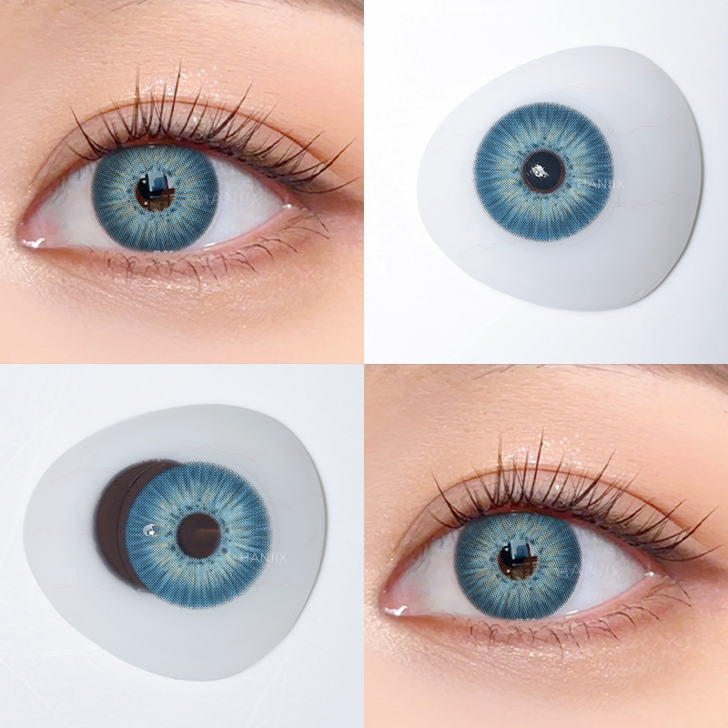 Iceland Blue Natural 1 Year Colored Contacts – HANIIX