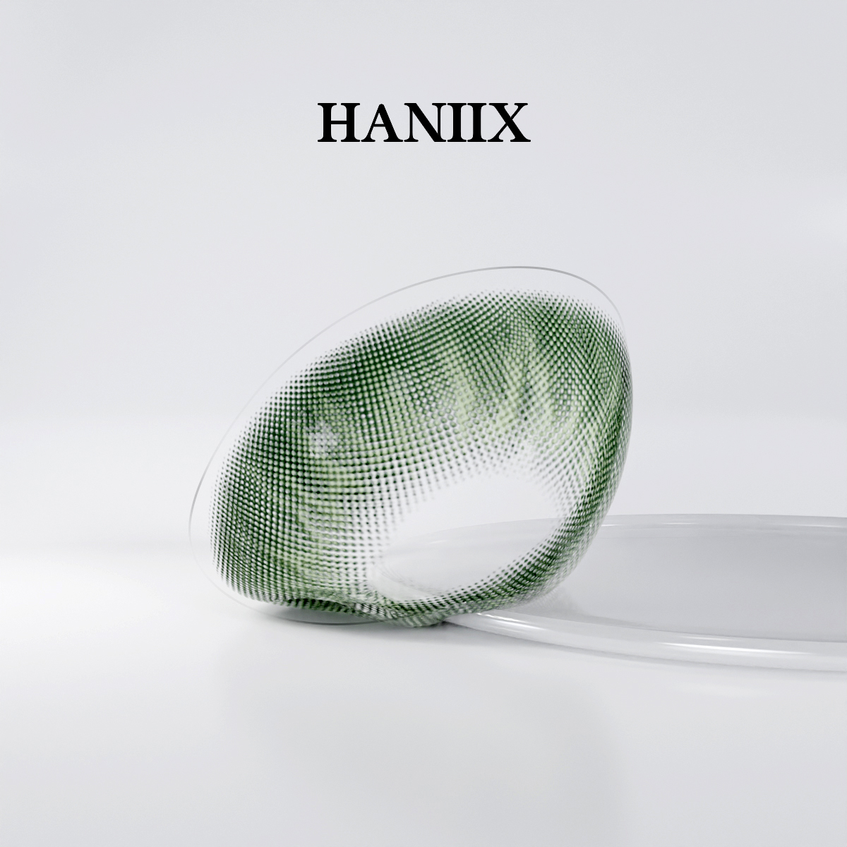 HANIIX Glitter Green Prescription Colored Contacts