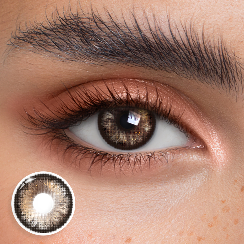Dazzle Brown Natural 6 Months Colored Contacts – HANIIX