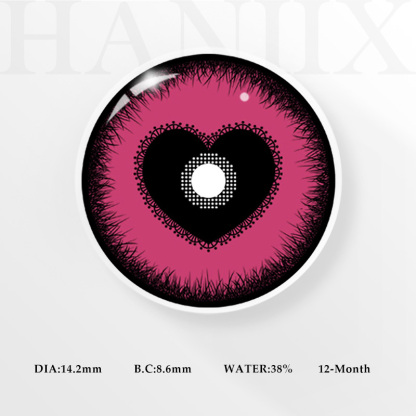 Anime Heart Pink Cosplay Cute Colored Contacts – HANIIX