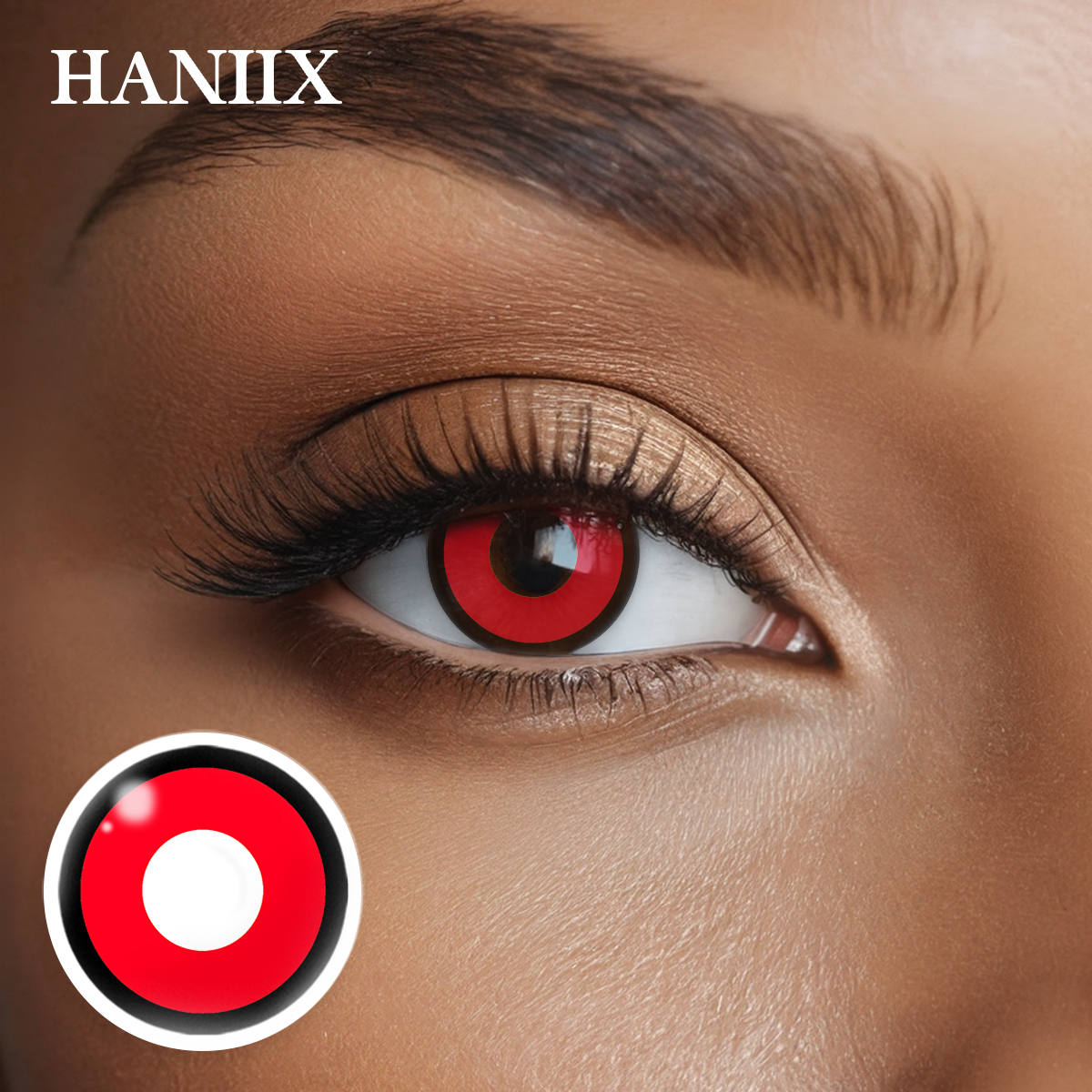 HANIIX Manson Red Costume Yearly Colored Contacts