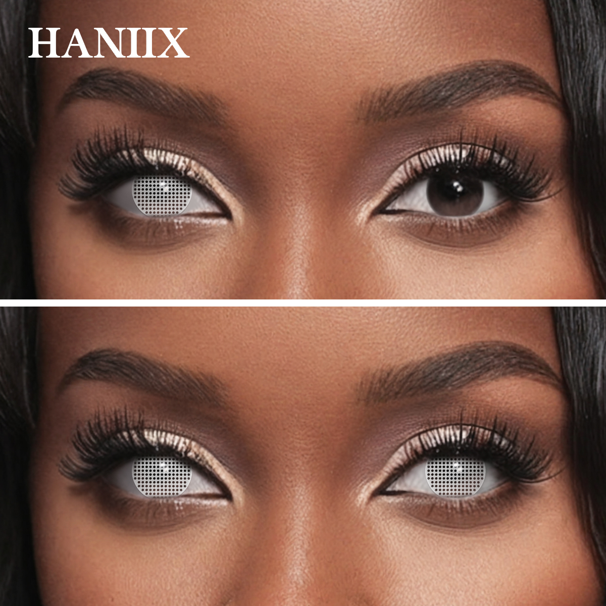HANIIX Mesh White Prescription Colored Contacts