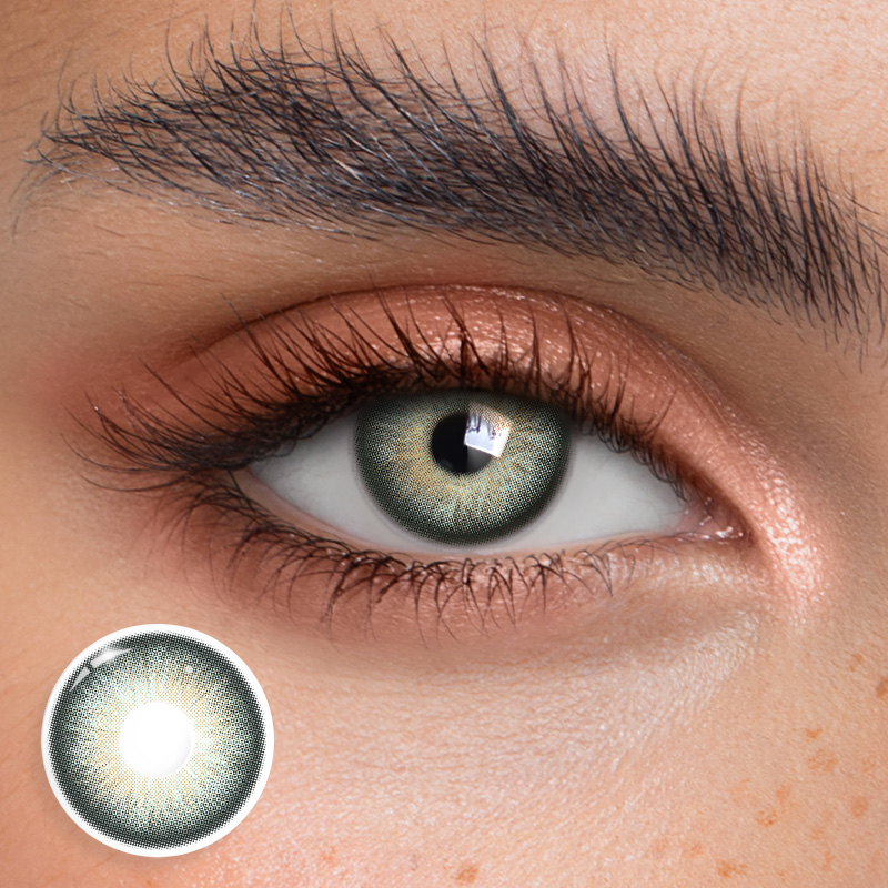 HANIIX Crush Green Natural Look 1 Year Colored Contacts