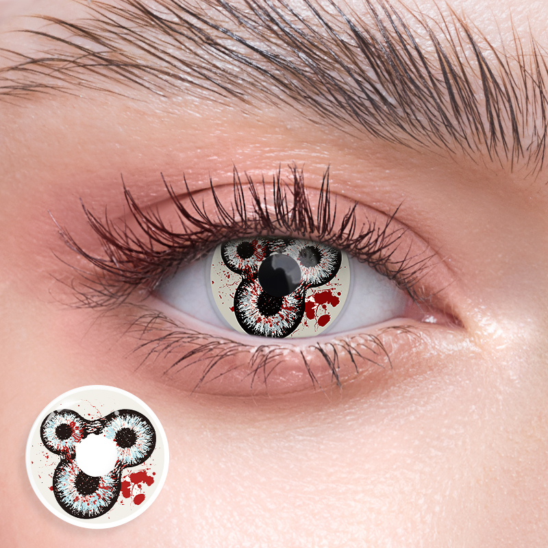 Darkpact White Triple Iris Sclera Halloween Colored Contacts – HANIIX