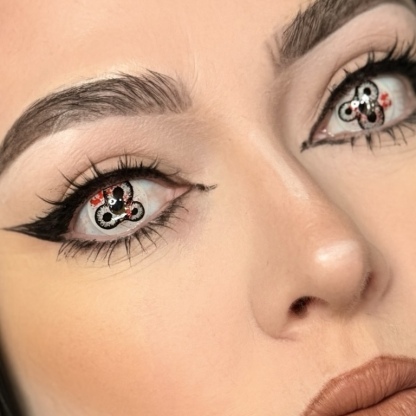 Darkpact White Triple Iris Sclera Halloween Colored Contacts – HANIIX