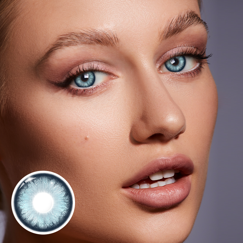 Dazzle Blue Natural Look 6 Months Colored Contacts – HANIIX