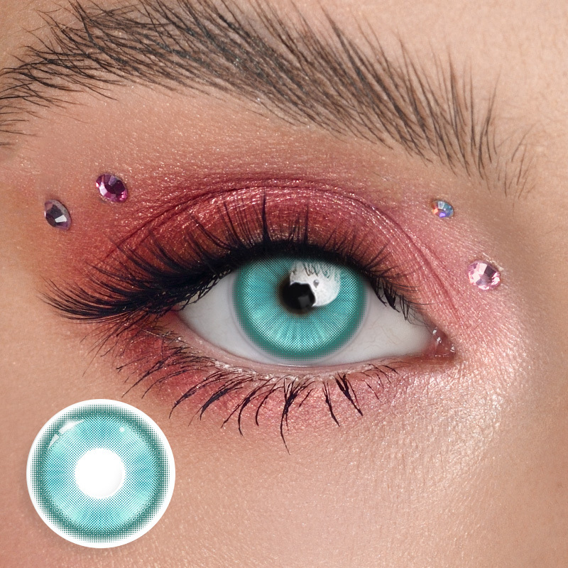 HANIIX Lolly Crystal Green Cosplay 1 Year Colored Contacts