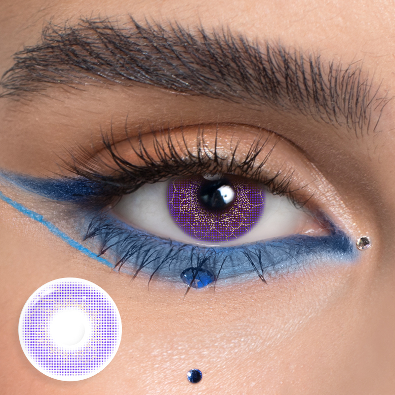 HANIIX Nova Violet Prescription Yearly Colored Contacts