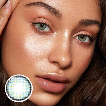 HANIIX Seattle Gray Blue Natural 1 Year Colored Contacts