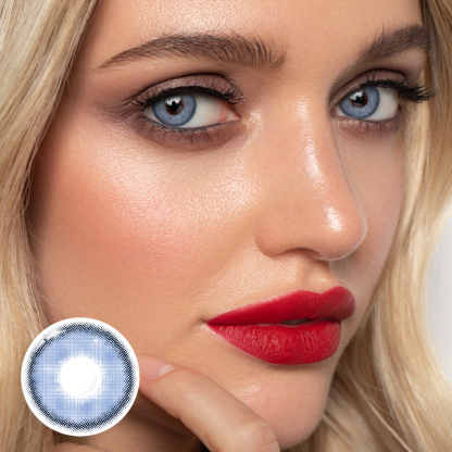 Sorayama Blue Natural Look 1 Year Colored Contacts – HANIIX