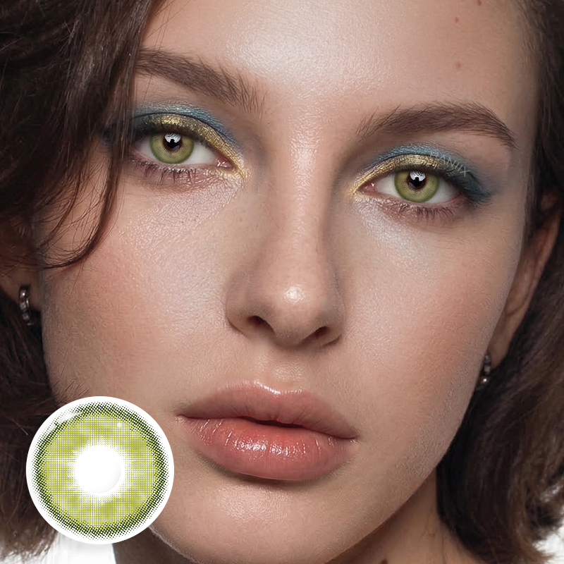 Sorayama Green Natural 1 Year Colored Contacts – HANIIX