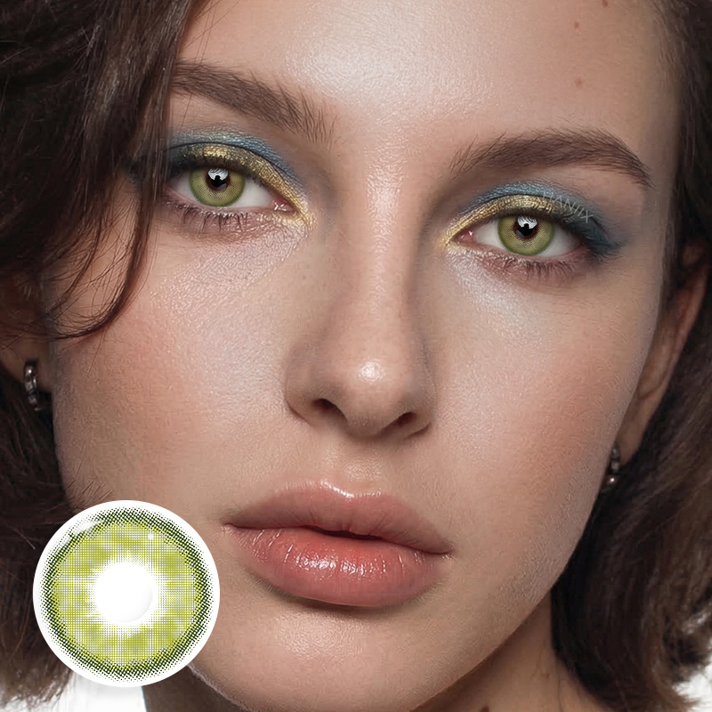 Sorayama Green Natural 1 Year Colored Contacts – HANIIX