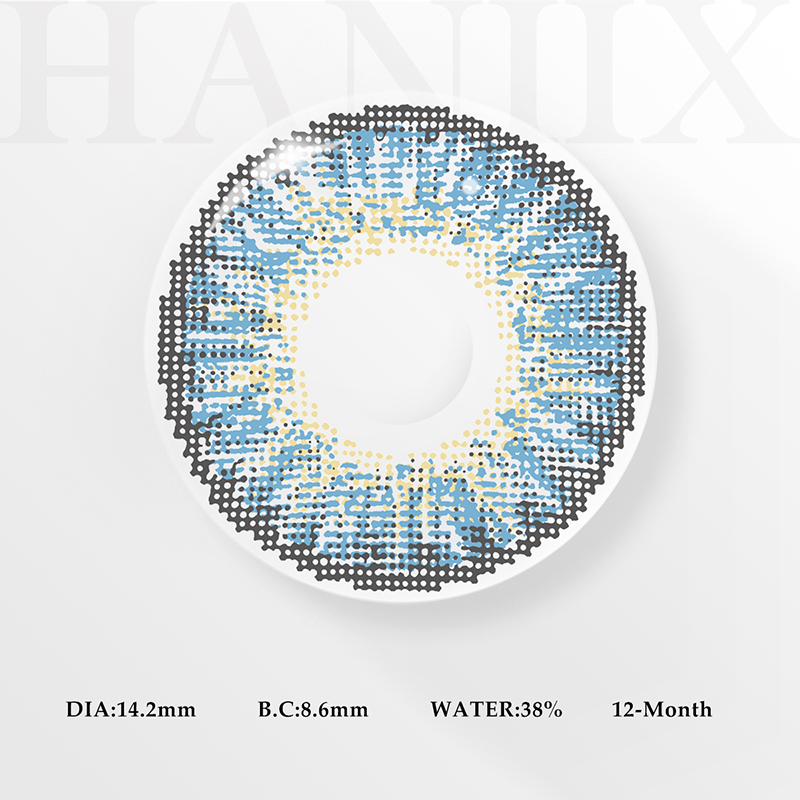 blue sky　プルソワン3点 3 Tone Sky Blue Natural 1 Year Colored Contacts – HANIIX