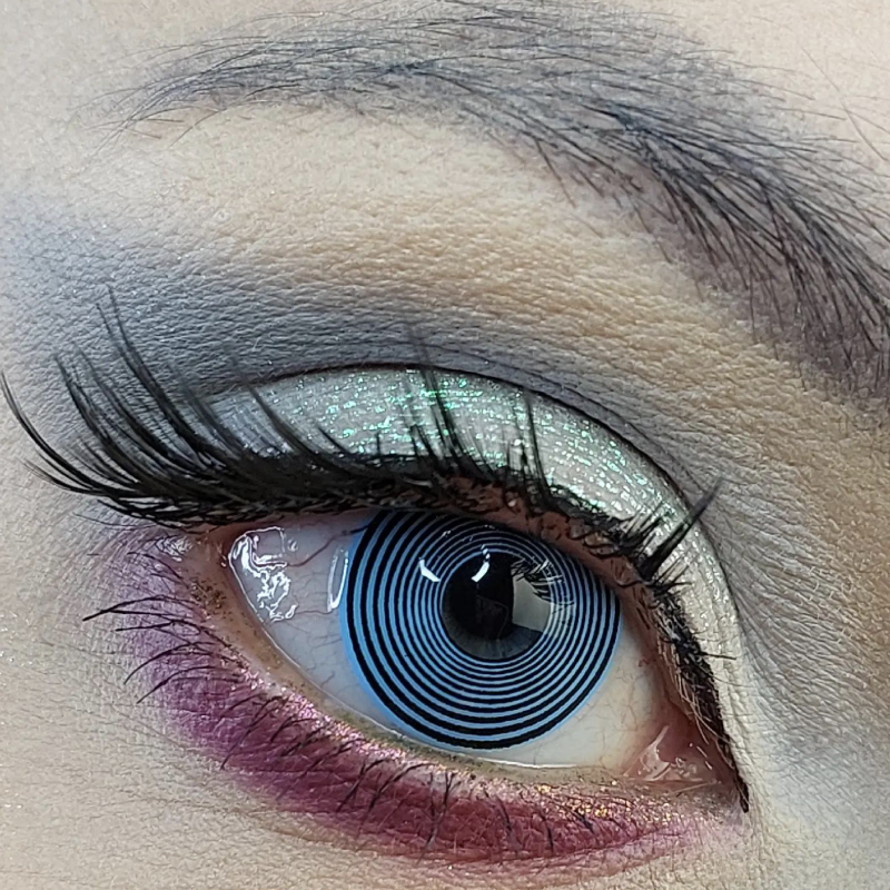 Rainbow Blue Swirl - 1 Year, 2 lenses