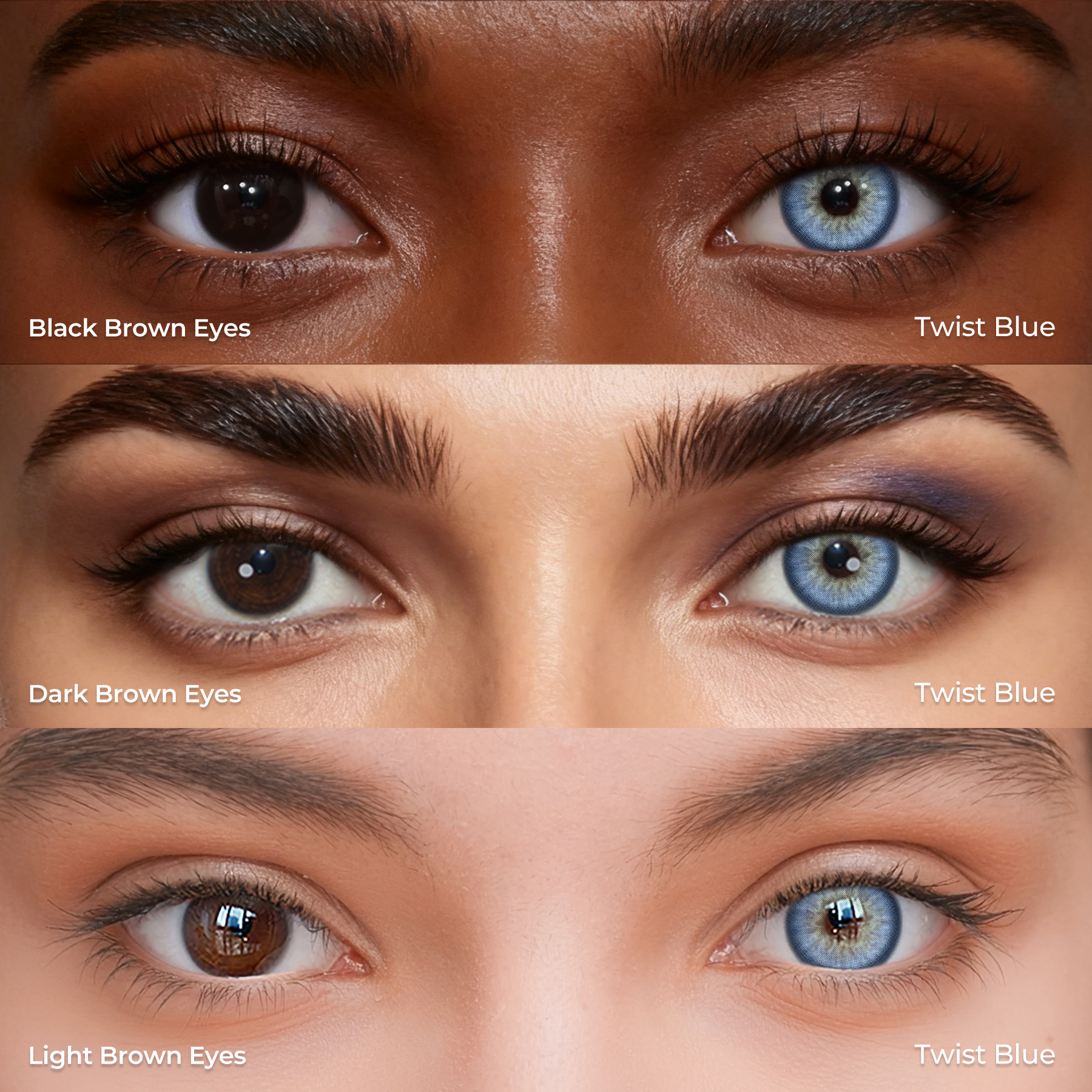 Twist Blue Natural Look 1 Year Colored Contacts – HANIIX