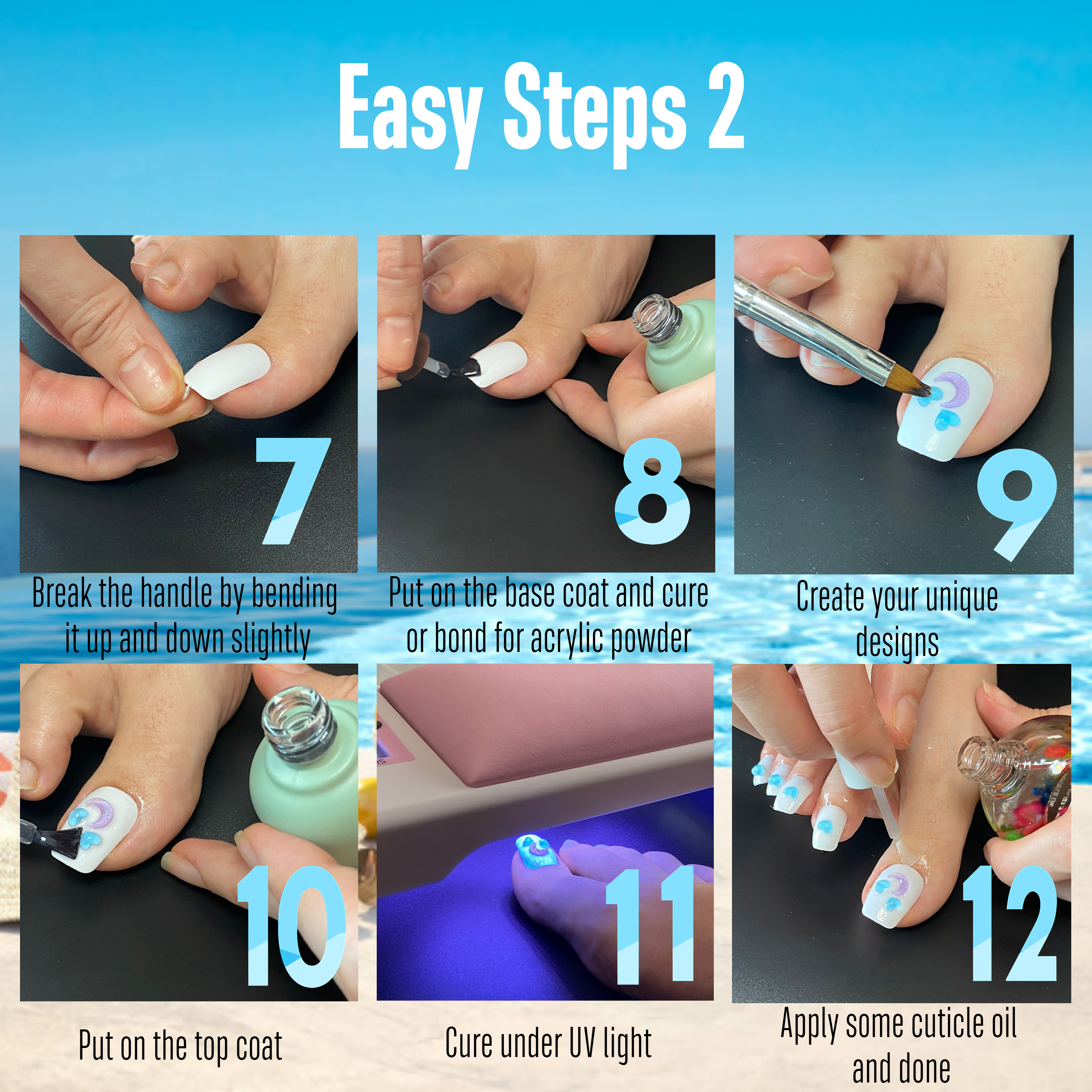 Acrylic / Gel Feet Extension (without gel polish) – Perfect Nails Salon