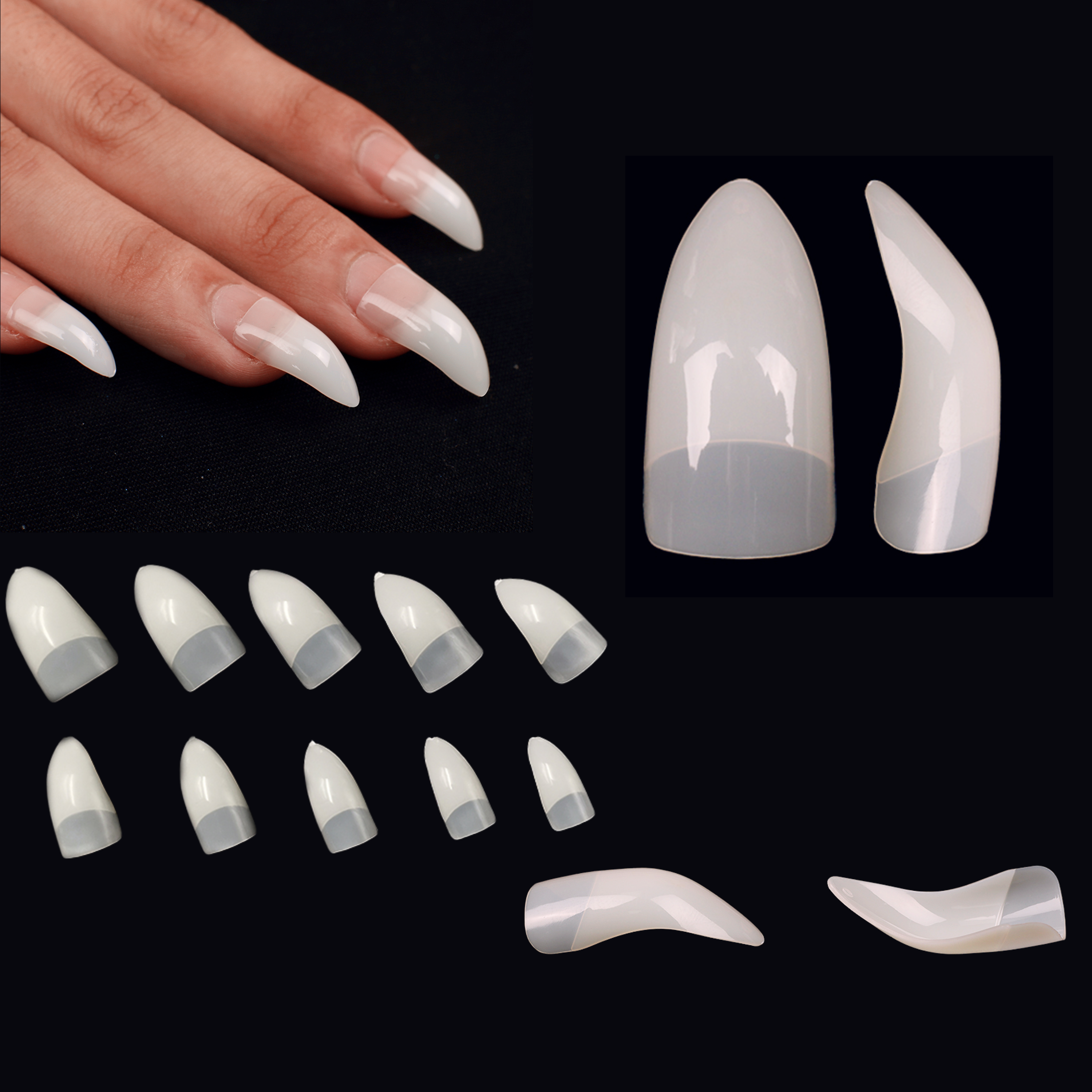 Cheap 100pcs Square False Toe Nails Full Cover Natural White Clear  Artificial Fake Toenail Acrylic Foot Nail Art Tips Manicure Tools | Joom