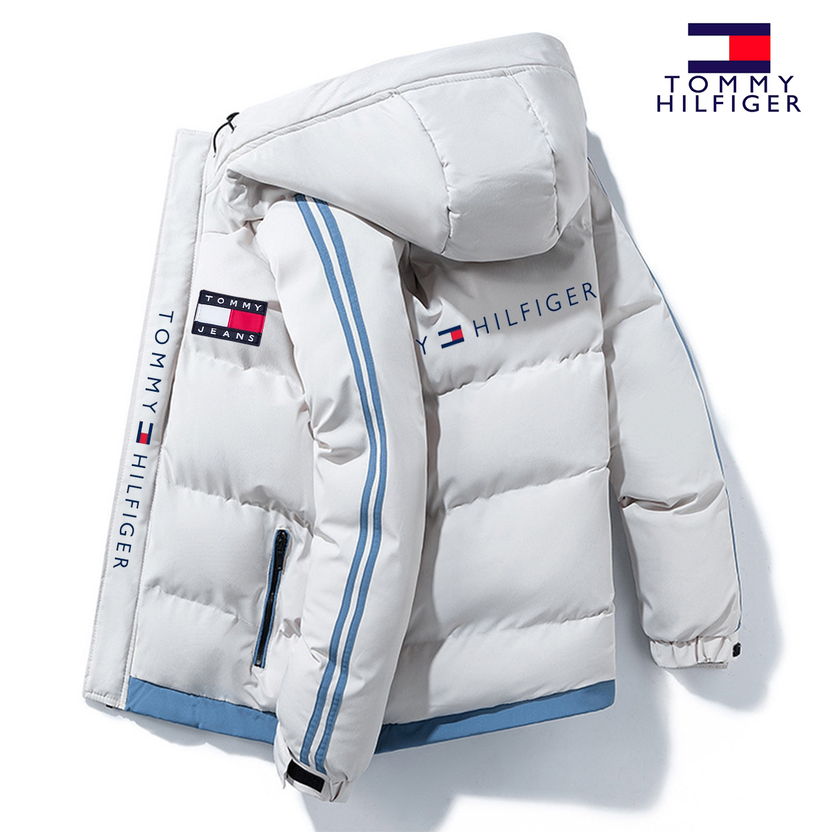 Divatos luxus vízálló télikabát 2023, Tommy Hilfiger