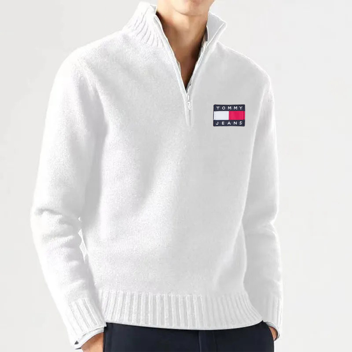 TOMMY -HILFIGER új őszi-téli férfi vastag pulóver