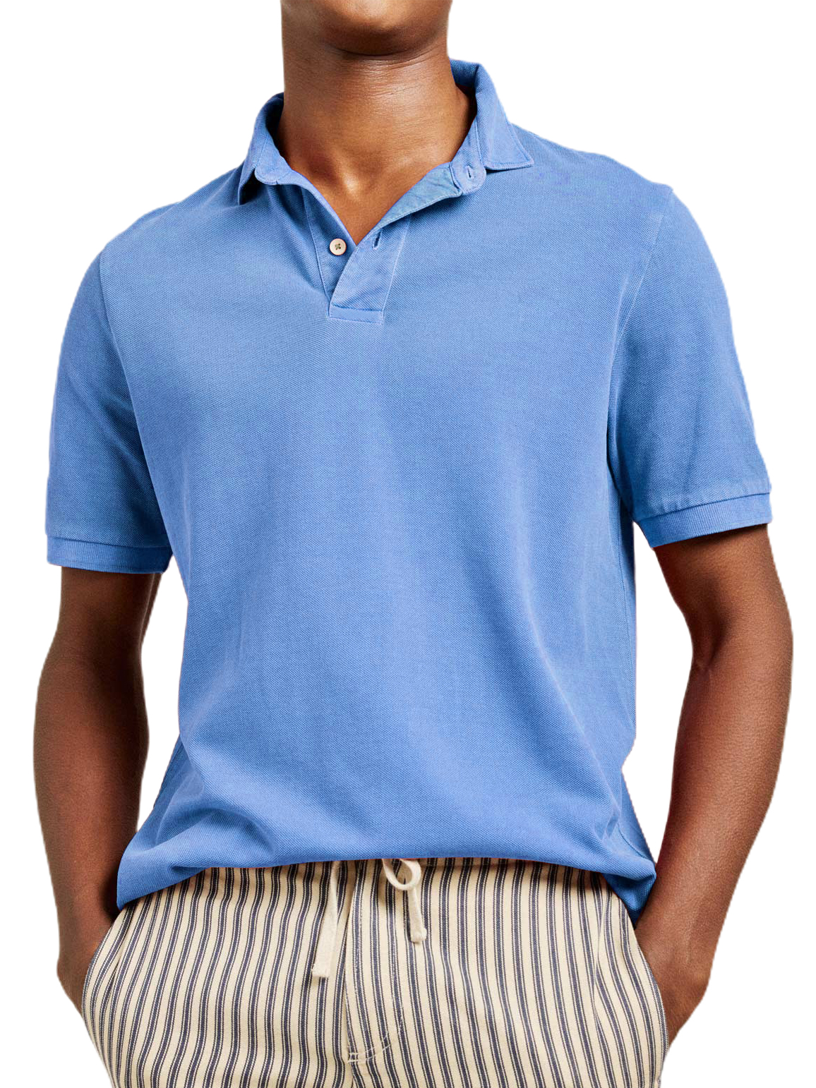 Men's Casual Basic Solid Color Short Sleeve Polo Shirt