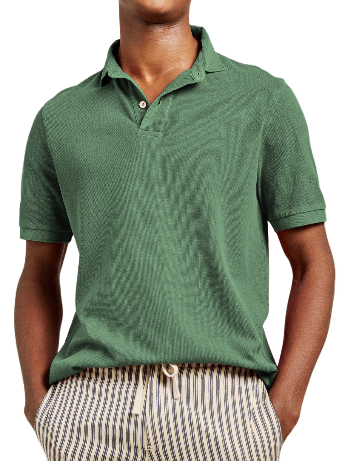Men's Casual Basic Solid Color Short Sleeve Polo Shirt