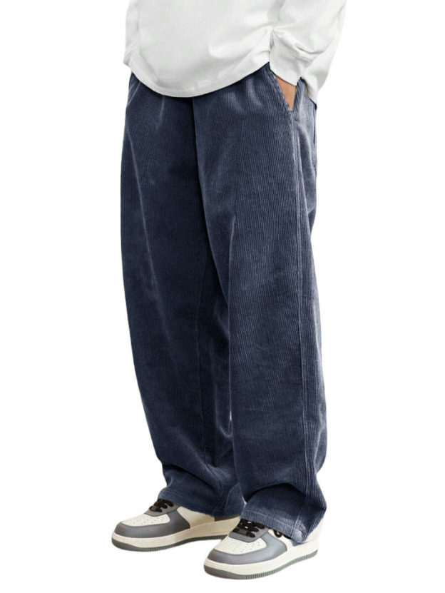 Men's Fashionable Retro Loose Thickened Trousers
