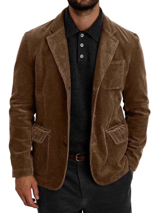 Men's Vintage Corduroy Multi-pocket Casual Blazer