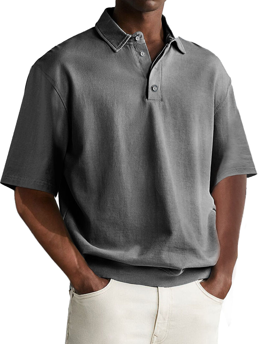 Men's Fashion Comfortable And Casual Lapel Short-sleeved Polo Shirt