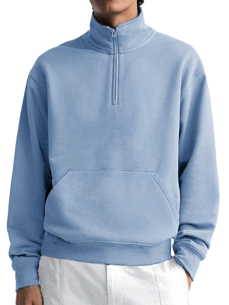 Men's Fashionable Thickened Casual Zipper Long Sleeve Pocket Sweatshirt