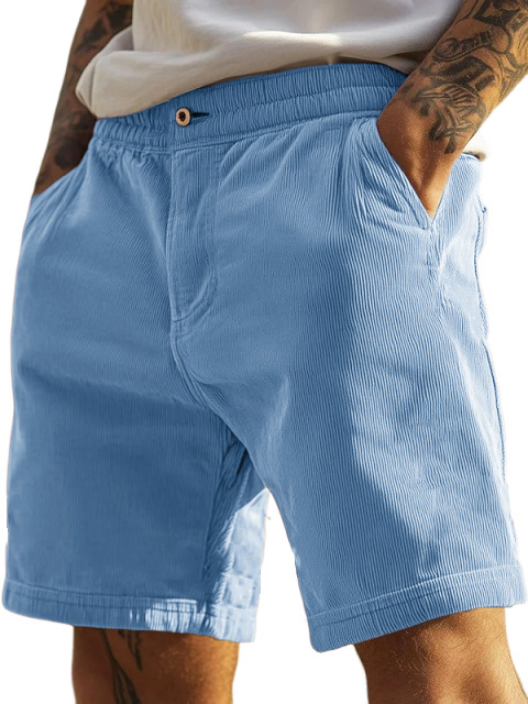 Men's Fashion Casual Elastic Waist Retro Shorts