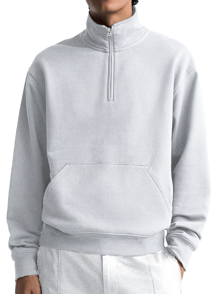 Men's Fashionable Thickened Casual Zipper Long Sleeve Pocket Sweatshirt