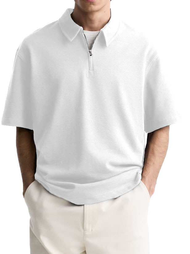 Men's Casual Fashion Zipper Polo Shirt